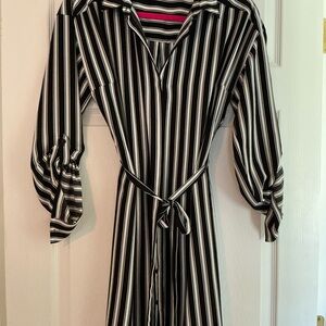 Striped Black and White Dress